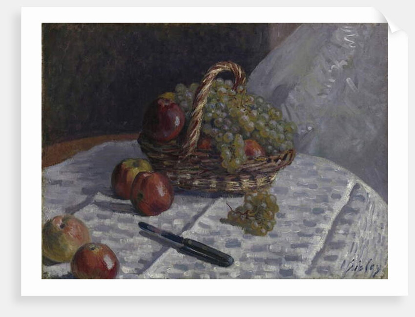 Apples and Grapes in a Basket, c.1880-81 by Alfred Sisley