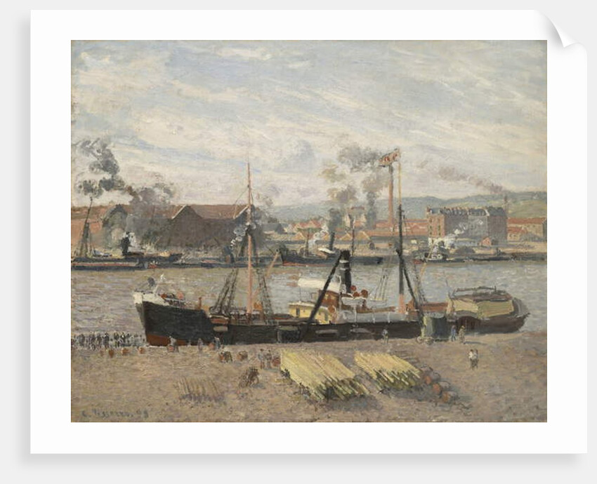 Port of Rouen, Unloading Wood, 1898 by Camille Pissarro
