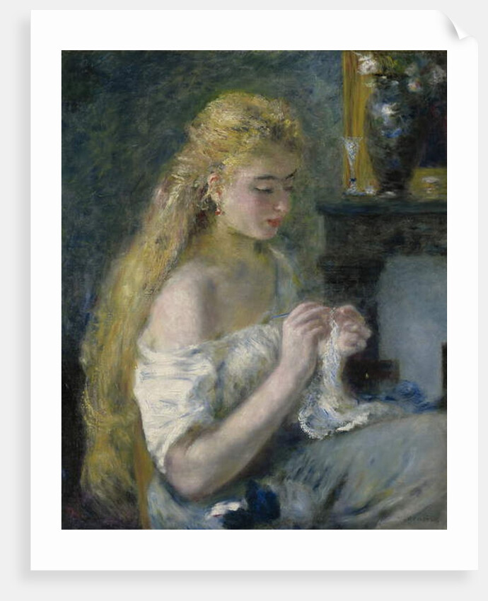 Woman Crocheting, c.1875 by Pierre Auguste Renoir