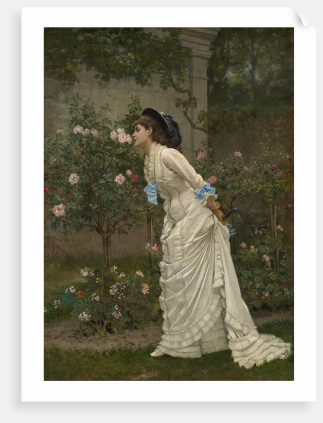 Woman and Roses, 1879 by Auguste Toulmouche