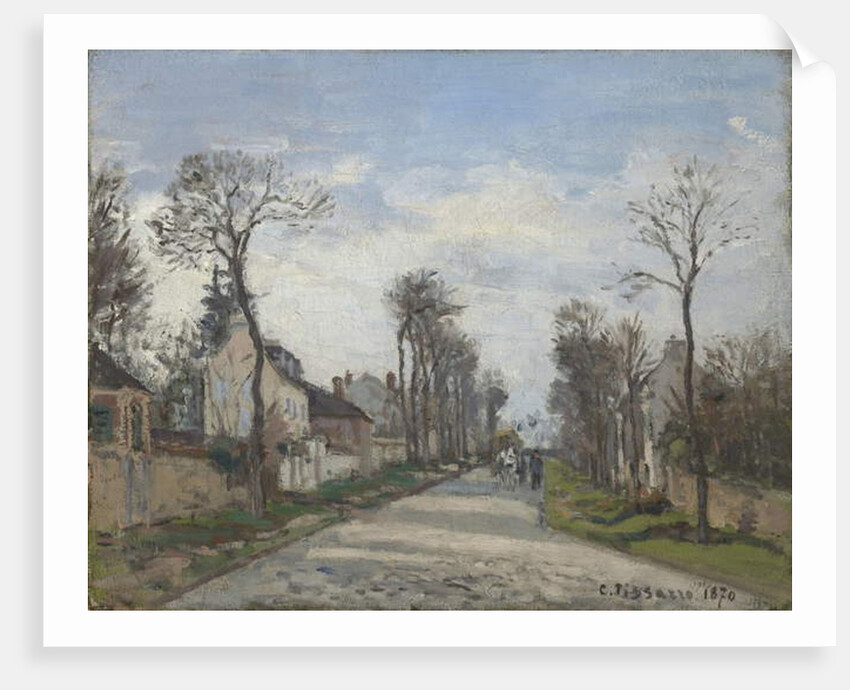 Route de Versailles, Louveciennes, 1870 by Camille Pissarro
