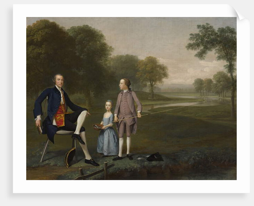 Richard Moretan, Esq. of Tackley with his nephew and niece John and Susanna Weyland, 1757 by Arthur Devis
