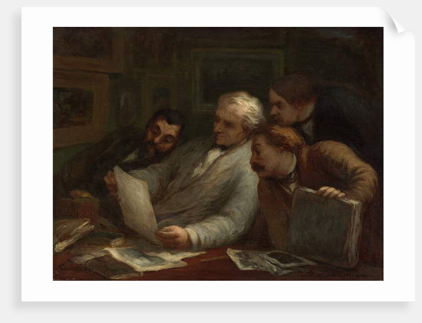 The Print Collectors, c.1860-63 by Honore Daumier