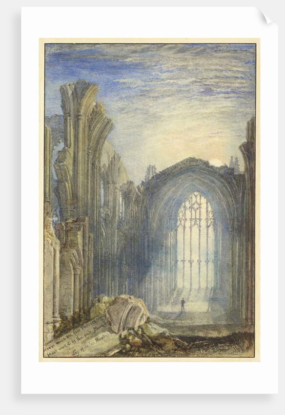 Melrose Abbey, 1822 by Joseph Mallord William Turner