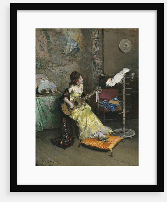 Woman with a Parrot, c.1872 by Raimundo de Madrazo y Garreta