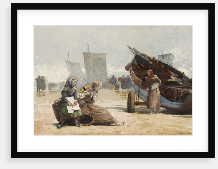 Beach Scene, Cullercoats, 1881 by Winslow Homer