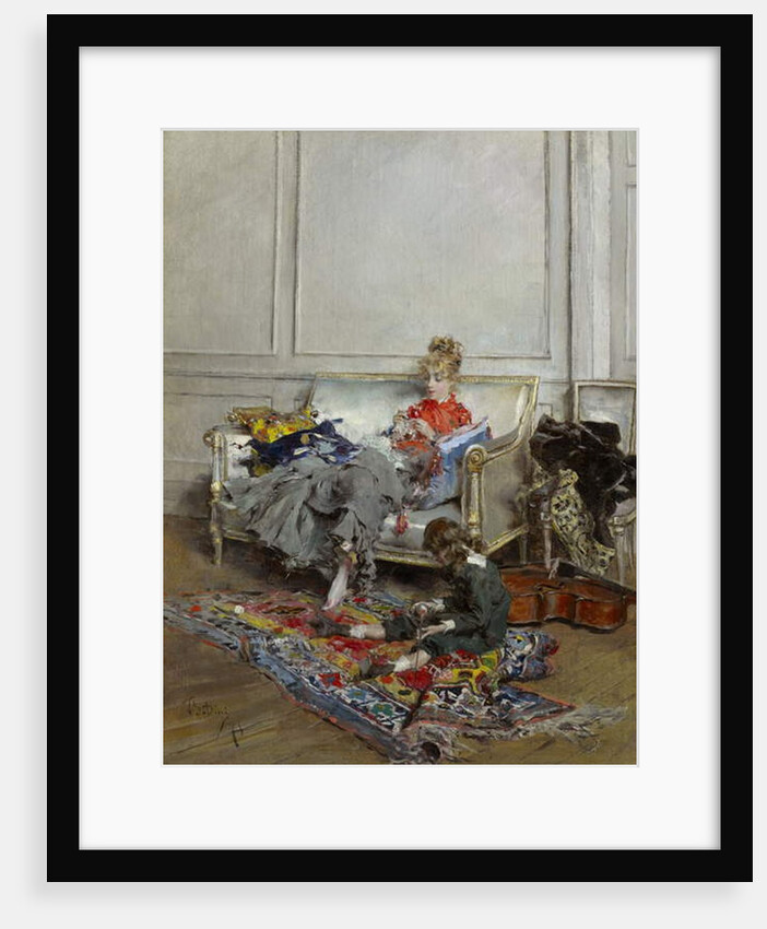 Young Woman Crocheting, 1875 by Giovanni Boldini