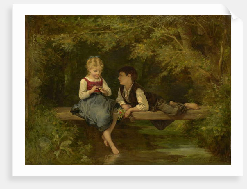 First Love, c.1872 by Timoleon Marie Lobrichon