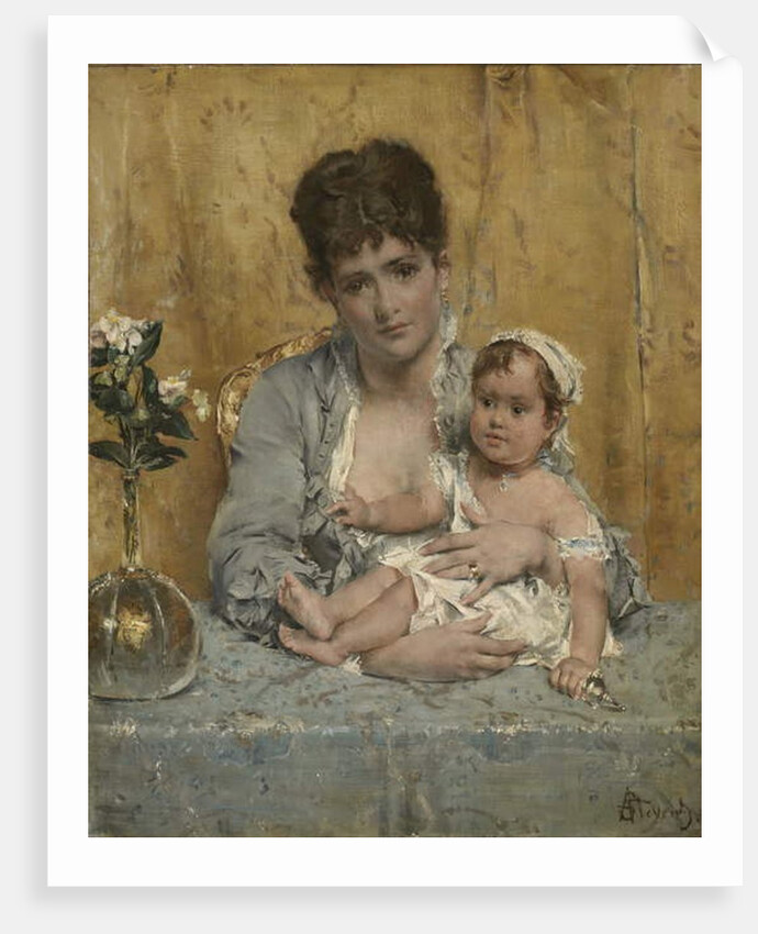 Mother and Child, c.1875-80 by Alfred Emile Stevens