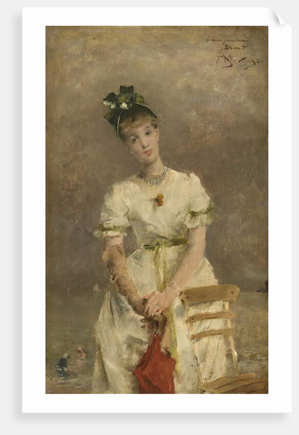 Young Woman by the Sea, 1886 by Alfred Emile Stevens