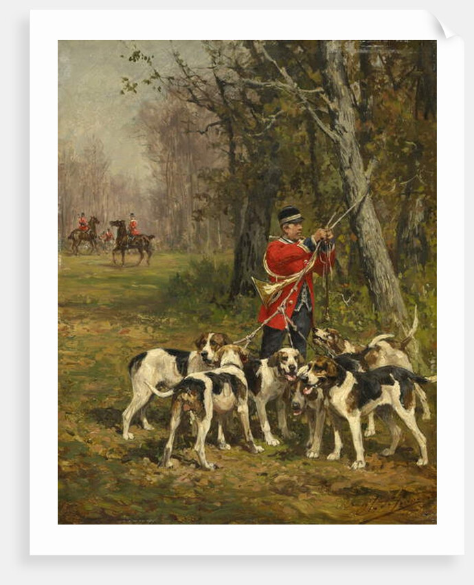 Hunting Hounds, c.1850-97 by Charles Oliver de Penne