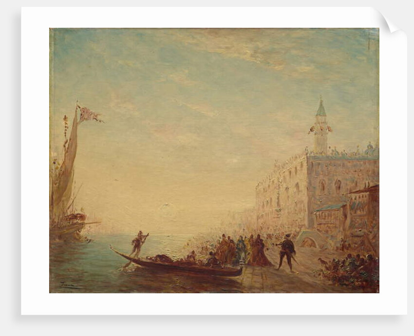Riva degli Schiavoni, Sunset, 1880s by Felix Ziem