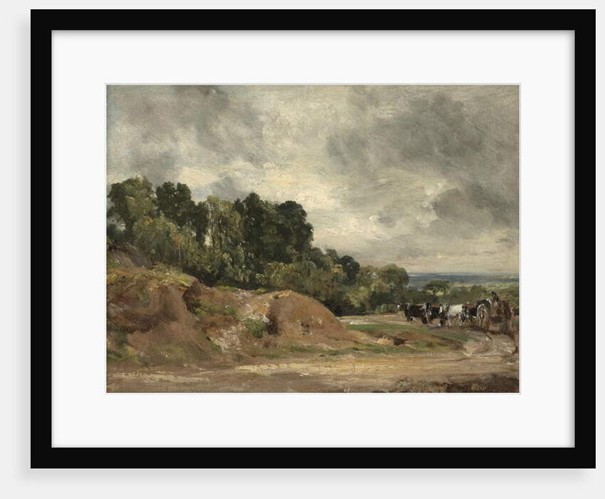 Sandbanks and a Cart and Horses on Hampstead Heath, c.1820-25 by John Constable