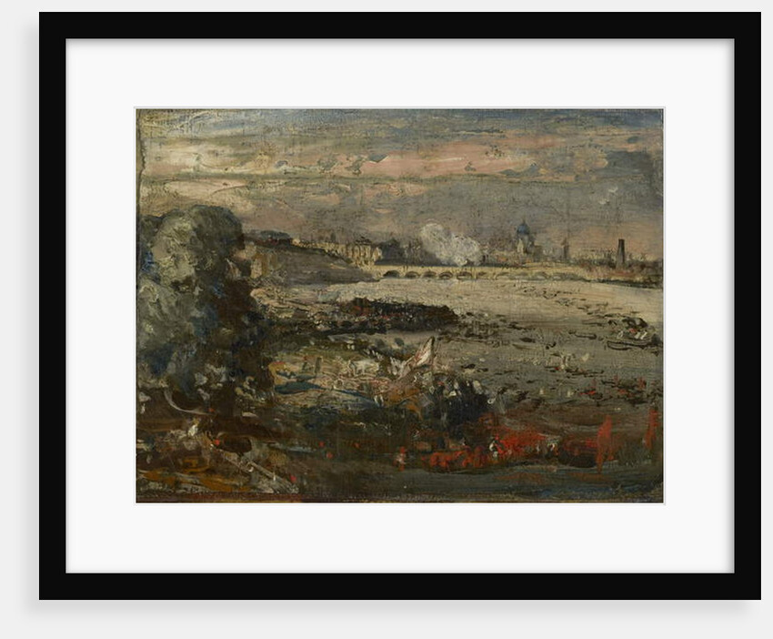 Sketch for 'The Opening of Waterloo Bridge Seen from Whitehall Stairs, June 18th 1817', c.1819 by John Constable