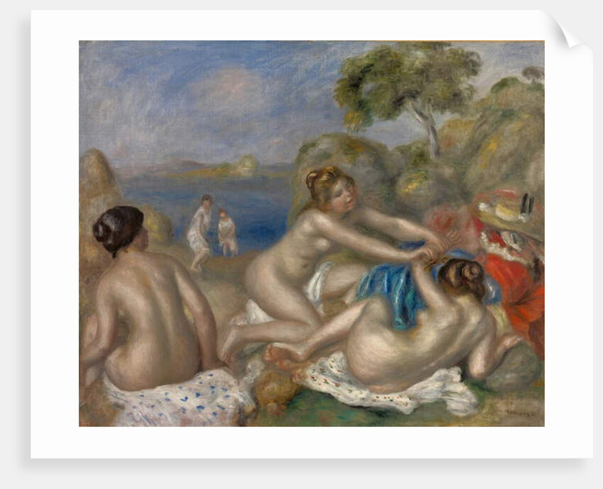 Bathers Playing with a Crab, c.1897 by Pierre Auguste Renoir