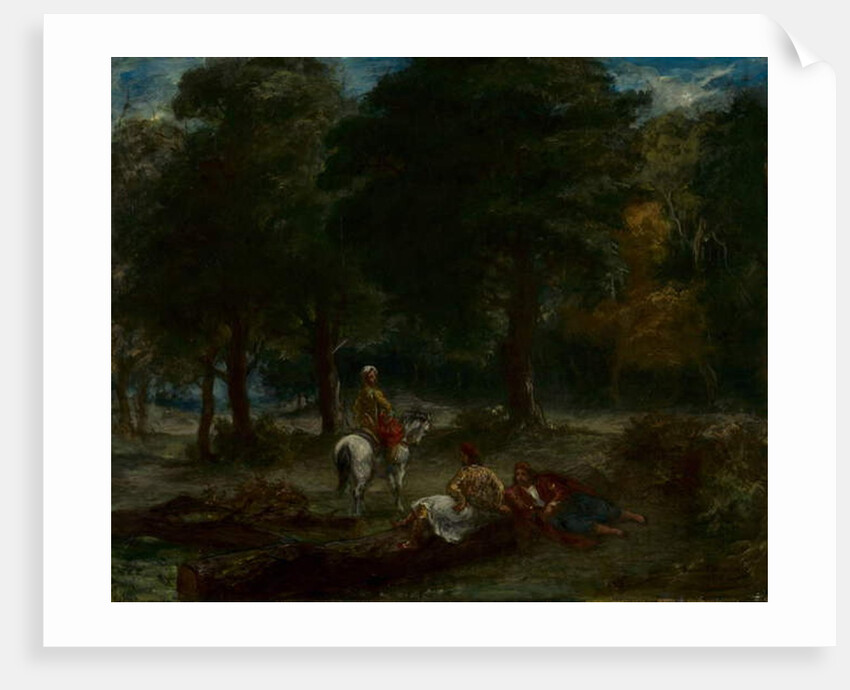 Greek Cavalry Men Resting in Forest, 1858 by Ferdinand Victor Eugene Delacroix