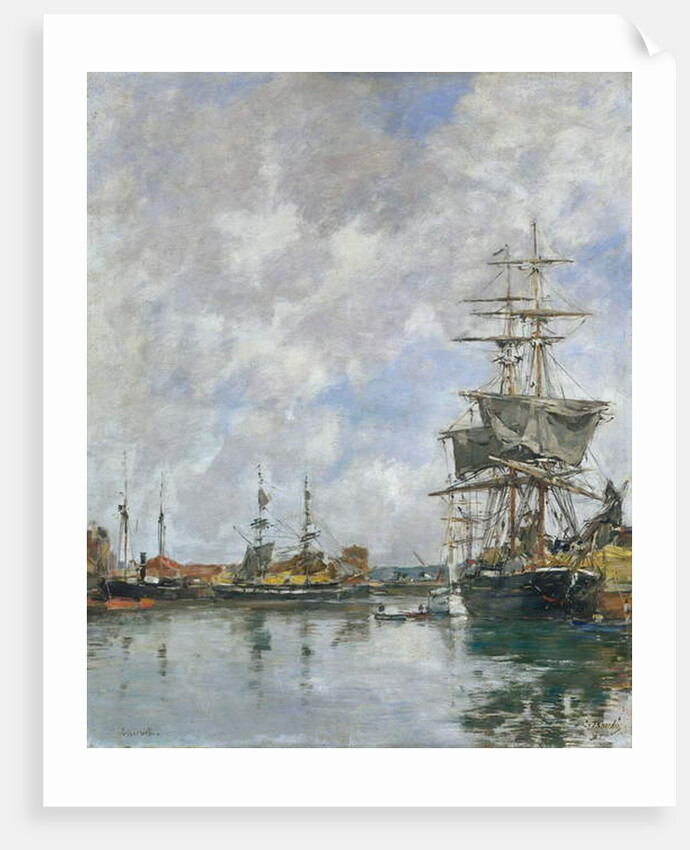 The Dock of Deauville, 1891 by Eugene Louis Boudin