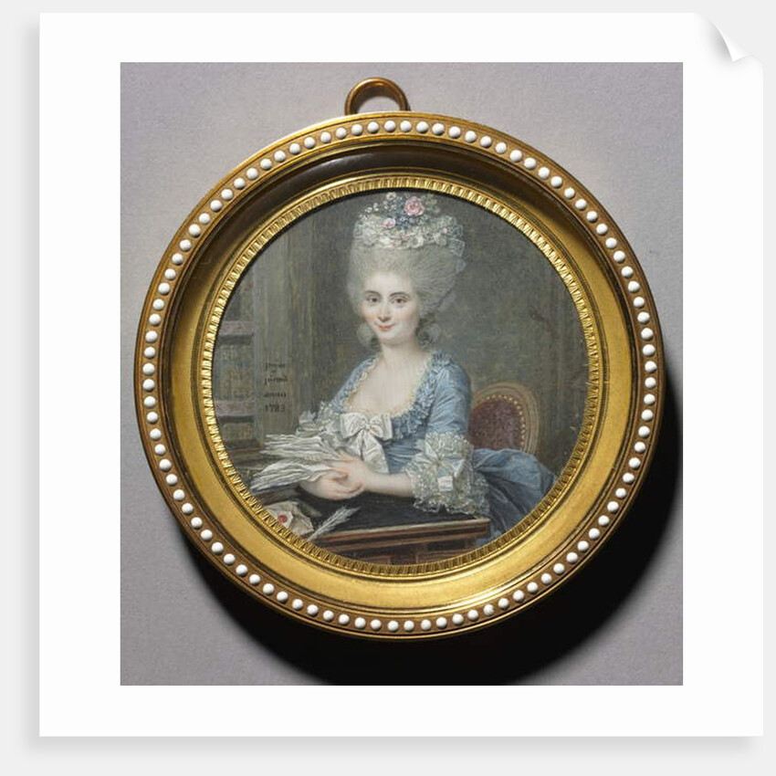 Portrait of a Woman in a Blue Dress, 1783 by Andre Pujos