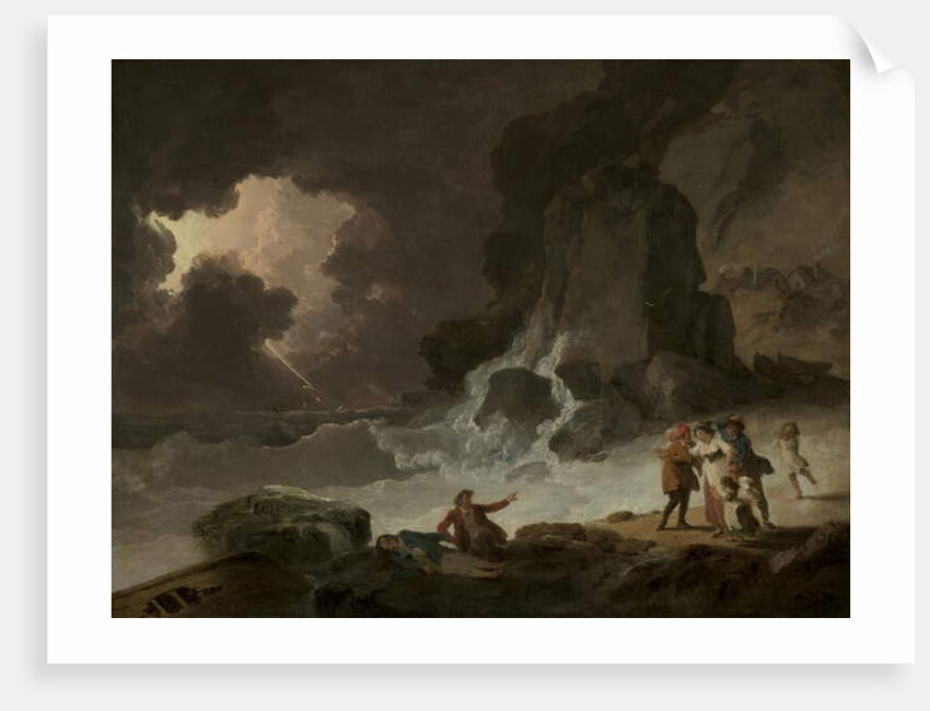 A Storm Behind the Isle of Wight, 1790s by Julius Caesar Ibbetson
