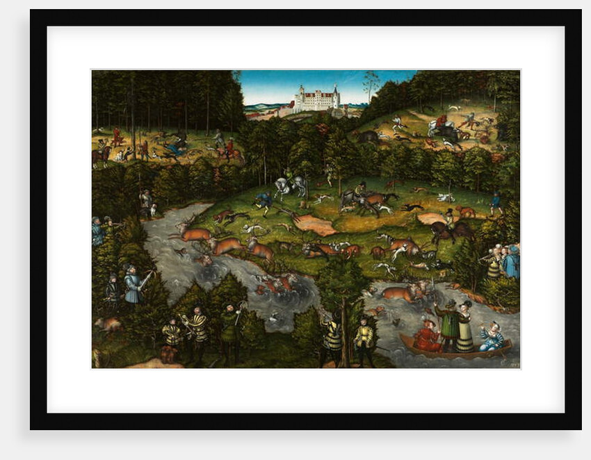 Hunting near Hartenfels Castle, 1540 by Lucas the Elder Cranach