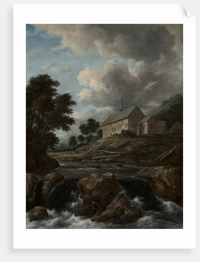Landscape with a Church by a Torrent, c.1670 by Jacob Isaaksz. or Isaacksz. van Ruisdael