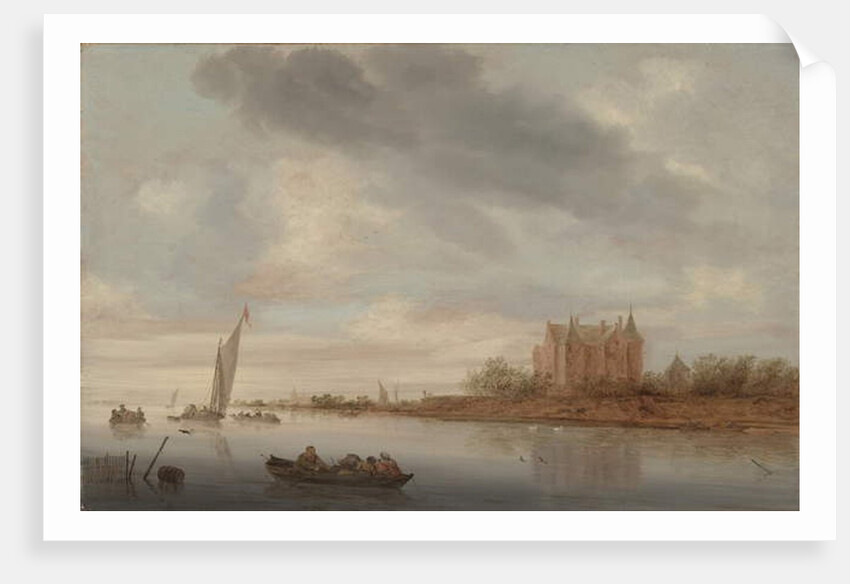 Castle on a River, 1644 by Salomon van Ruisdael or Ruysdael