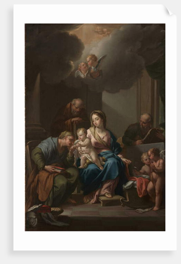 Presentation Sketch for 'The Holy Family with Saints Anne, Joachim, and John the Baptist', c.1729 by Francesco Trevisani