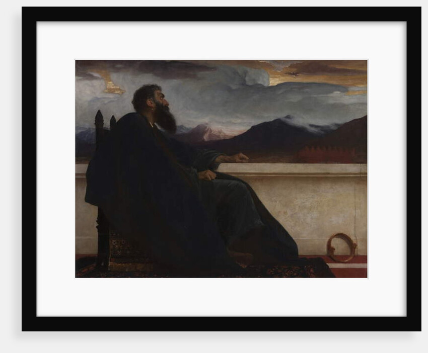 David: 'Oh, that I had wings like a Dove! For then would I fly away, and be at rest.' Psalm 55:6, 1865 by Frederic Leighton