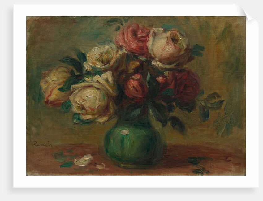 Roses in a Vase, c. 1890 by Pierre Auguste Renoir