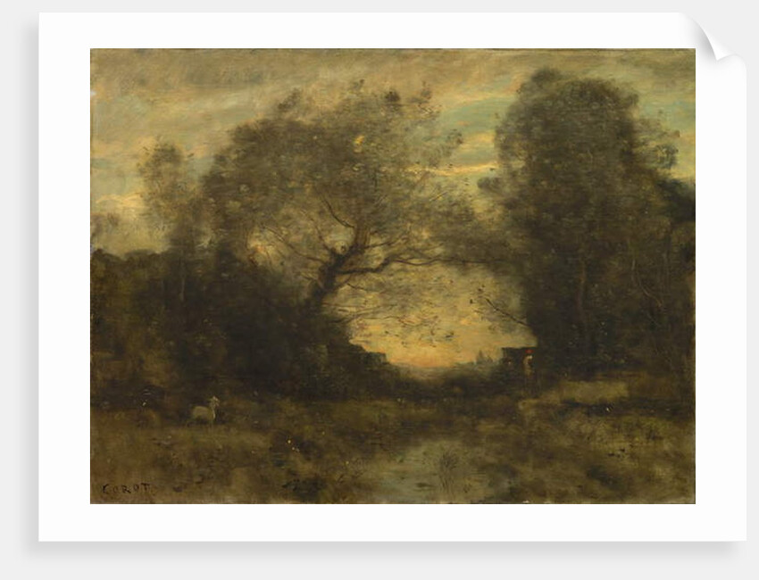 The Pond at the Entrance of the Woods, c.1860-75 by Jean Baptiste Camille Corot