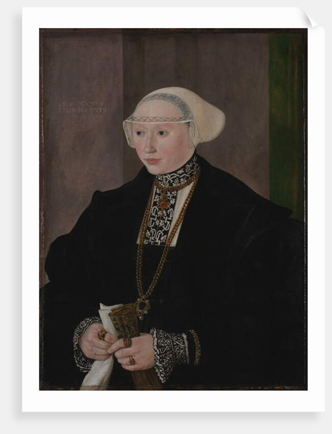 Portrait of Maria Kitscher, Frau von Freyberg, 1545 by Hans Mielich or Muelich