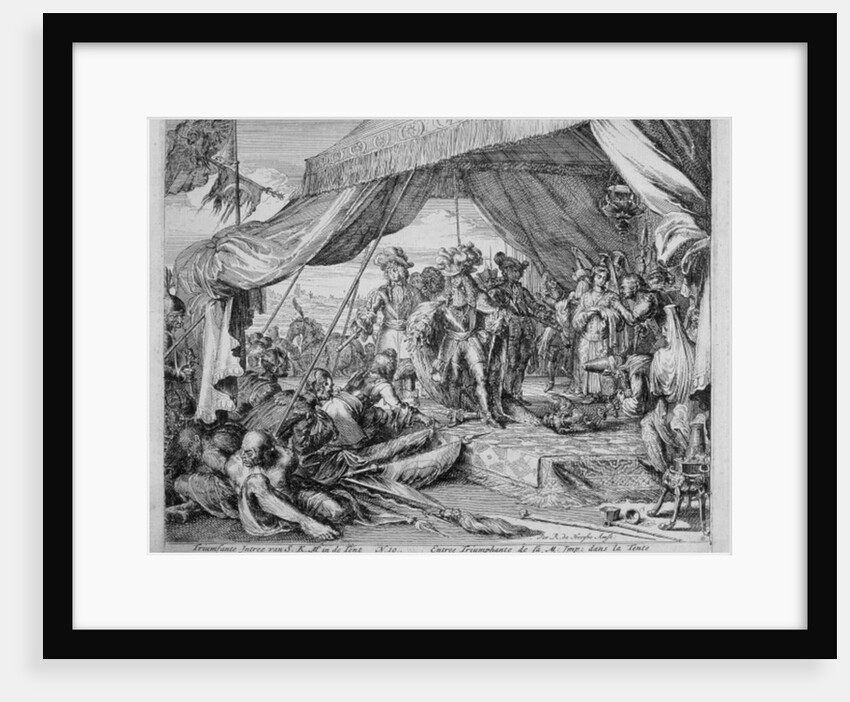Vienna Print Cycle, Entry of Emperor Leopold into the Tent of the Grand Vizier, 1683 by Romeyn de Hooghe
