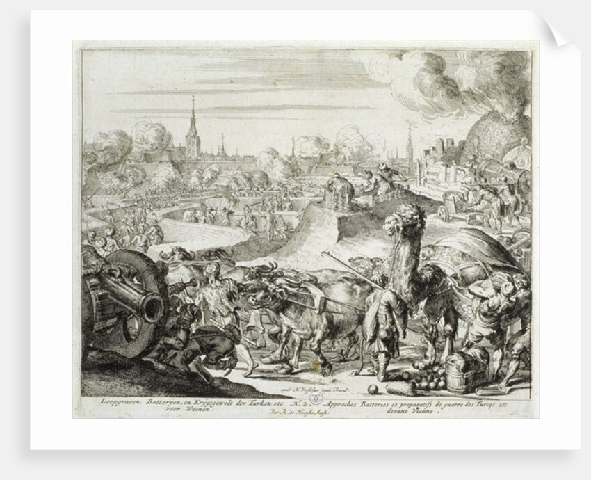 Vienna Print Cycle, Turkish Position in Vienna, 1683 by Romeyn de Hooghe