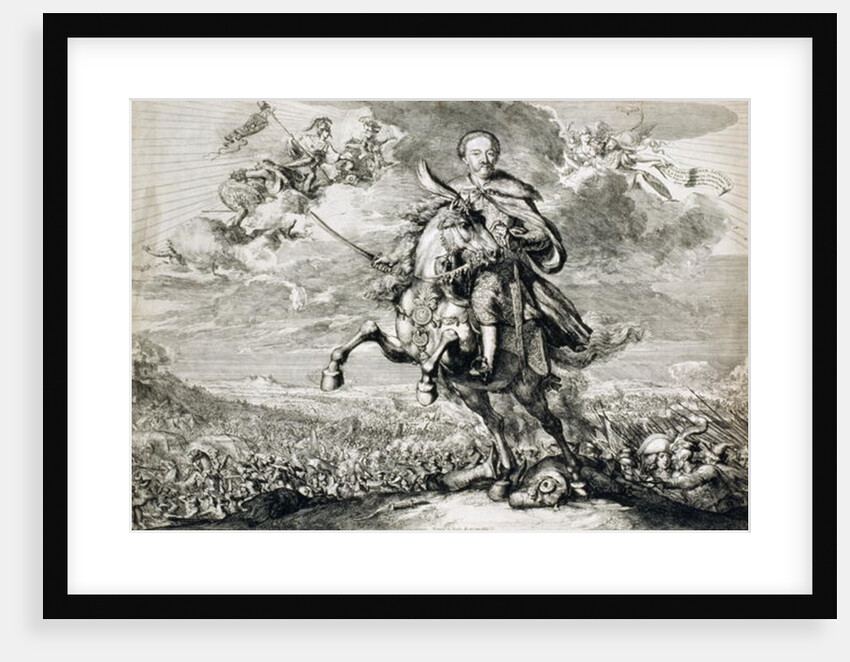 Glorification of John Sobieski III at the battle of Chocim, 1674 by Romeyn de Hooghe