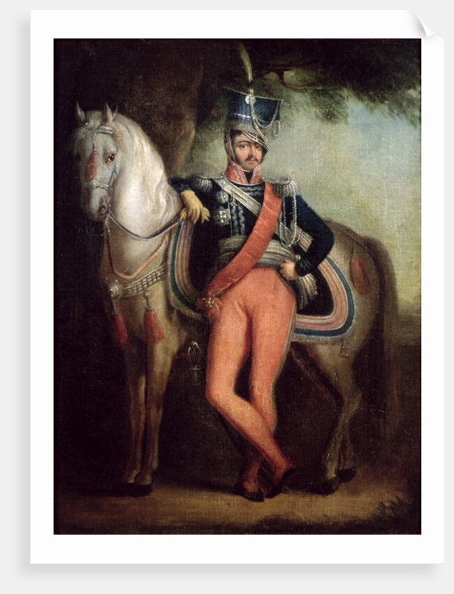 Prince Josef Anton Poniatowski by his horse, c.1800-13 by Polish School