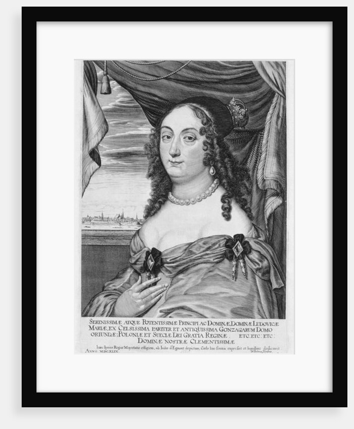 Maria Ludwiga Gonzaga Queen of Poland, 1649 by Willem Hondius