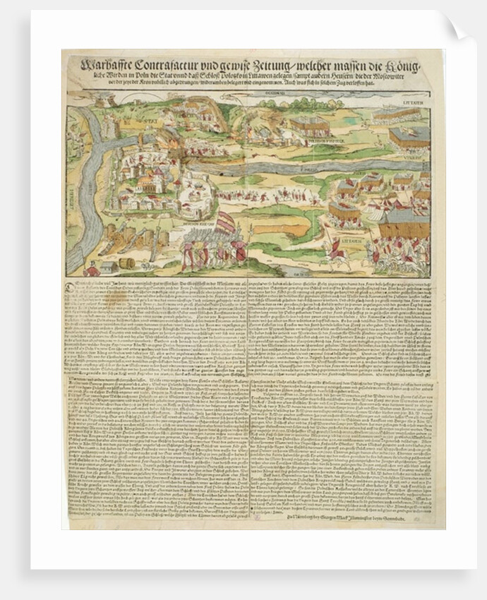 View of the Siege of Polotsk by Stephen Bathory in 1579 by Georg the elder Mack