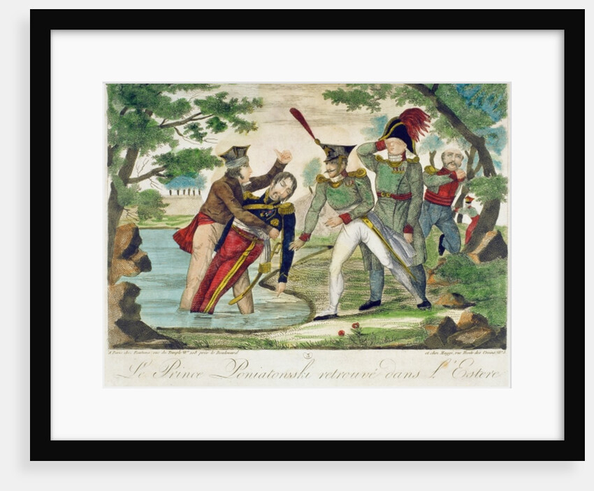 Pulling Prince Joseph Poniatowski from the Elstera River, 1813 by French School