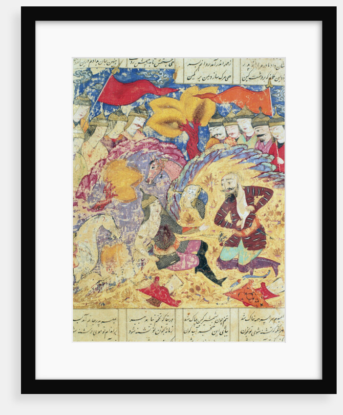 Rostam mourning the death of Sohrab by Persian School