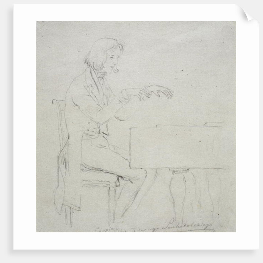 Frederic Chopin at the Grand Piano by January Suchodolski
