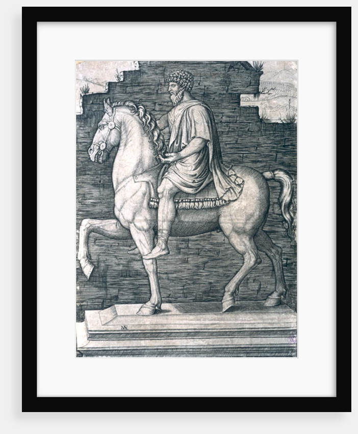 Equestrian Statue of Marcus Aurelius by Marcantonio Raimondi