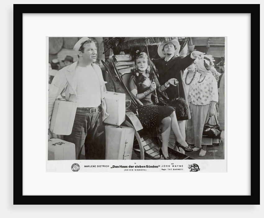 Still from the film 'Seven Sinners' with Marlene Dietrich, Broderick Crawford and Mischa Auer, 1940 by Photographer German