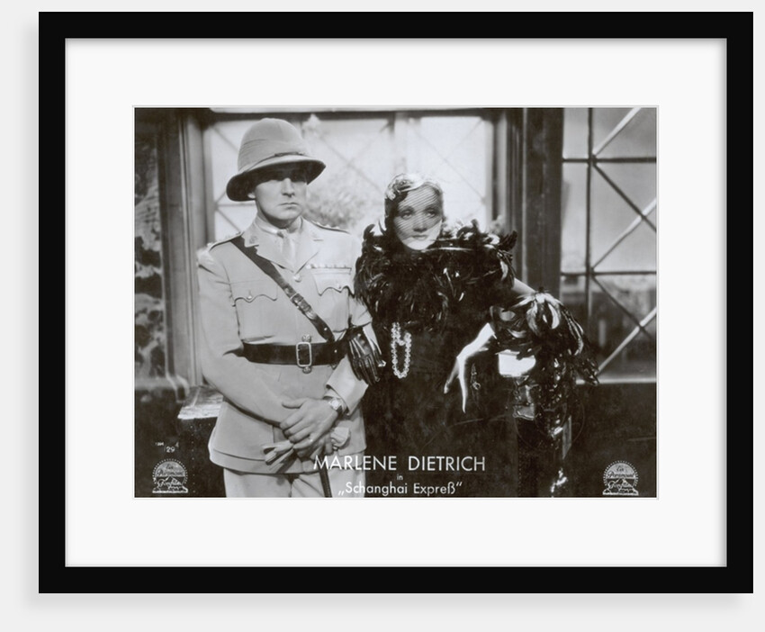 Still from the film 'Shanghai Express' with Marlene Dietrich and Clive Brook, 1932 by German Photographer
