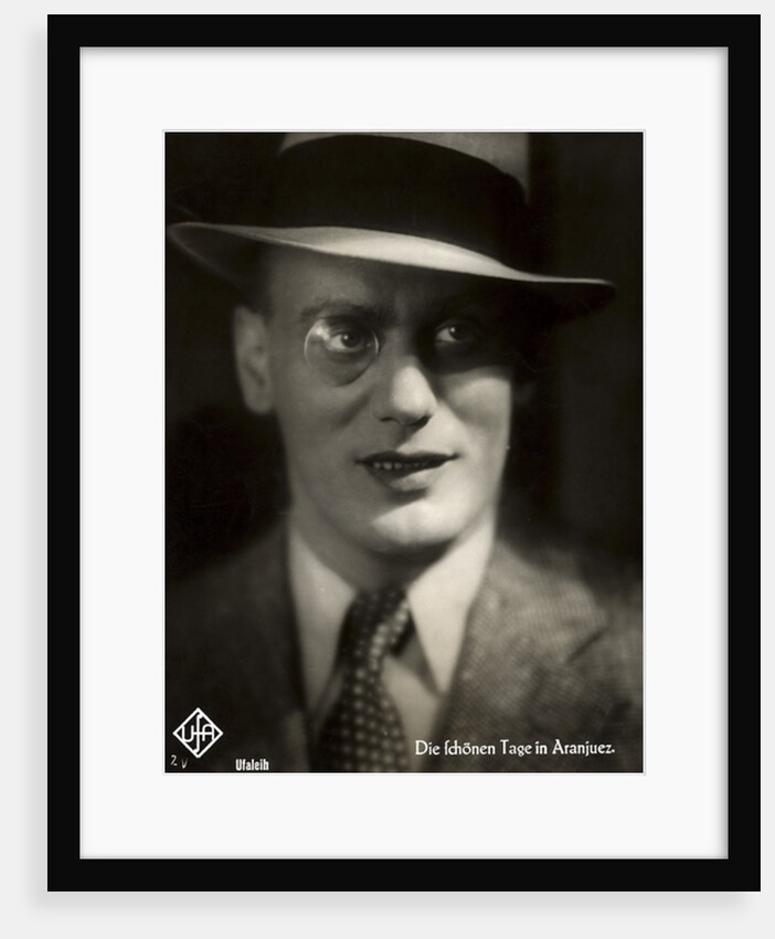 Still from the film 'Die schoenen Tage in Aranjuez', aka 'Ein Traum vom Glueck' with Gustaf Gruendgens, 1933 by German Photographer