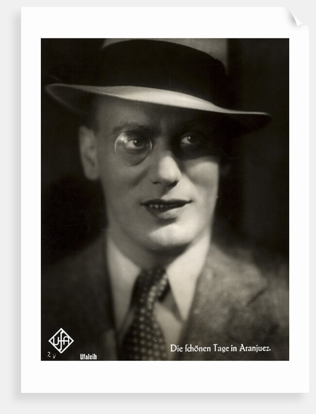 Still from the film 'Die schoenen Tage in Aranjuez', aka 'Ein Traum vom Glueck' with Gustaf Gruendgens, 1933 by German Photographer