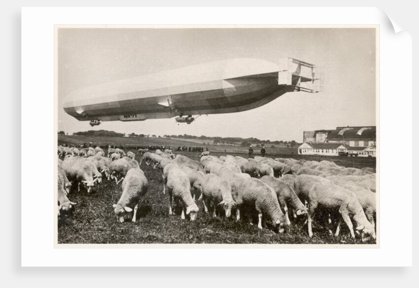 The passenger Zeppelin LZ10, 'Schwaben' in flight, 1911 by German Photographer
