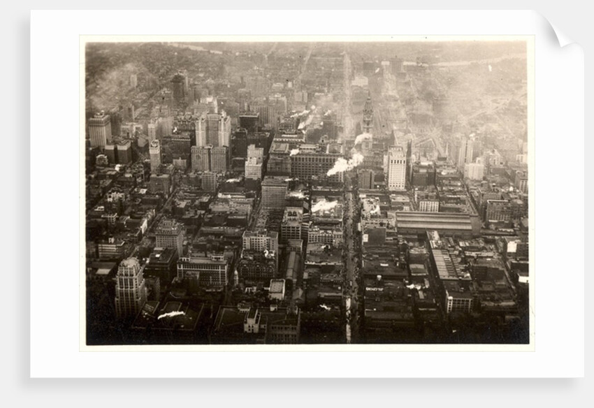 Aerial photo of downtown Philadelphia, taken from the LZ 127 Graf Zeppelin, 1928 by German Photographer