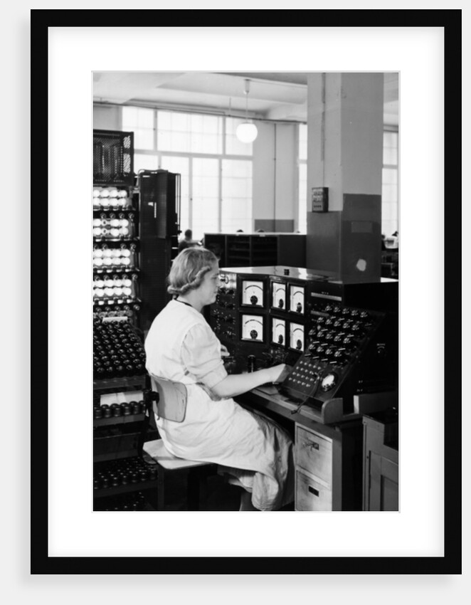 Testing of television broadcasting equipment at the Telefunken manufacturing plant, Berlin, c.1935 by German Photographer