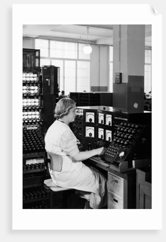 Testing of television broadcasting equipment at the Telefunken manufacturing plant, Berlin, c.1935 by German Photographer