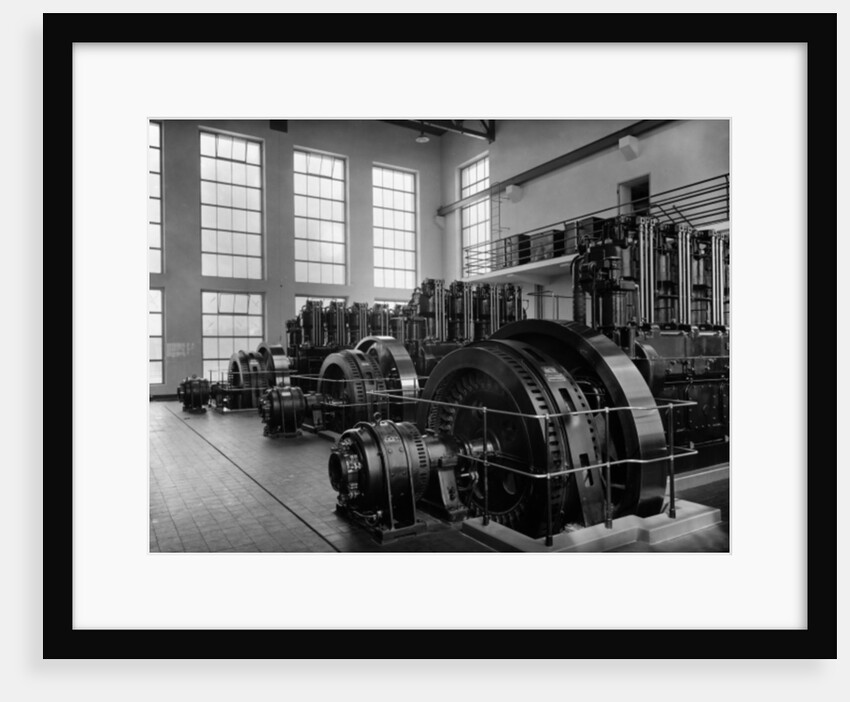 Generator room at Oesterreichische Radioverkehrs A.G., Bisamberg transmission facility, Austria, c.1935 by German Photographer